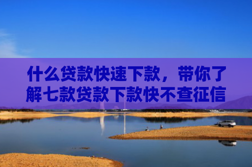 什么贷款快速下款，带你了解七款贷款下款快不查征信