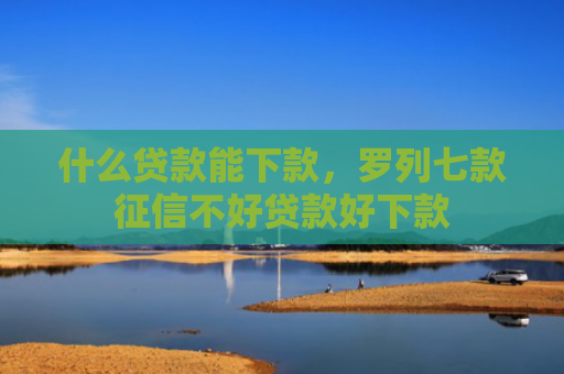 什么贷款能下款，罗列七款征信不好贷款好下款