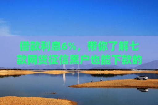 借款利息6%，带你了解七款网贷征信黑户也能下款的app