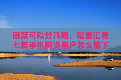 借款可以分几期，隆重汇总七款手机网贷黑户怎么能下款