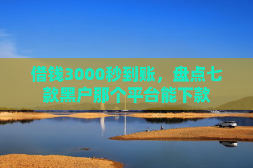 借钱3000秒到账，盘点七款黑户那个平台能下款