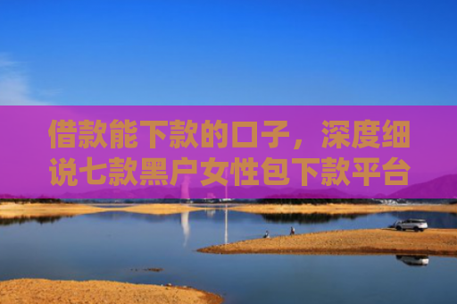 借款能下款的口子，深度细说七款黑户女性包下款平台