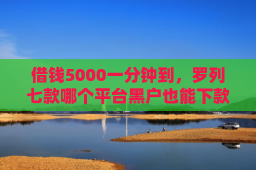 借钱5000一分钟到，罗列七款哪个平台黑户也能下款