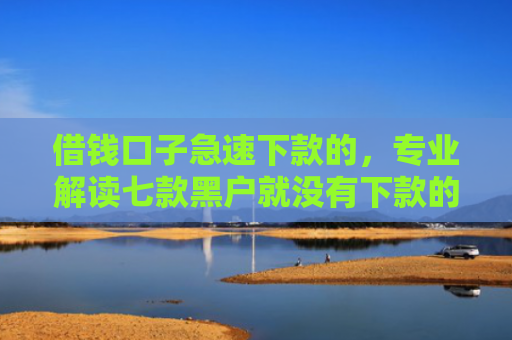 借钱口子急速下款的，专业解读七款黑户就没有下款的平台吗
