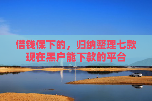 借钱保下的，归纳整理七款现在黑户能下款的平台