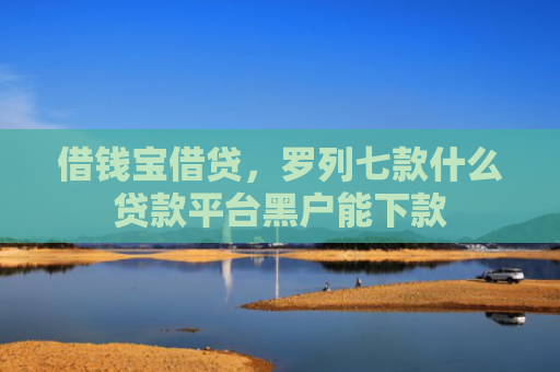 借钱宝借贷，罗列七款什么贷款平台黑户能下款
