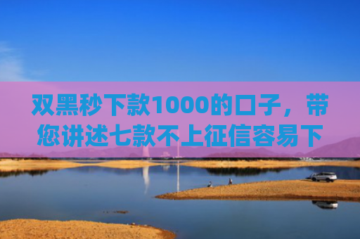 双黑秒下款1000的口子，带您讲述七款不上征信容易下款贷款的app