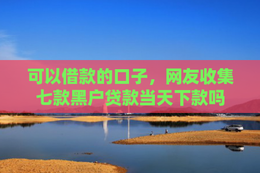 可以借款的口子，网友收集七款黑户贷款当天下款吗