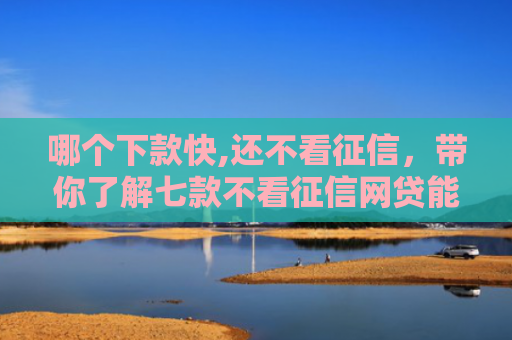 哪个下款快,还不看征信，带你了解七款不看征信网贷能下款