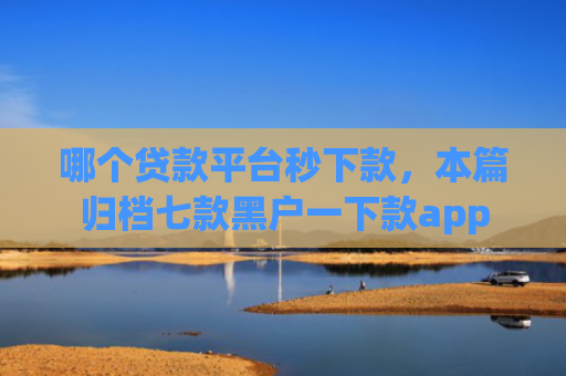 哪个贷款平台秒下款，本篇归档七款黑户一下款app