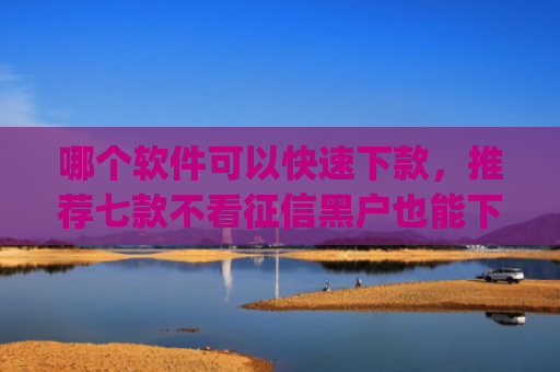 哪个软件可以快速下款，推荐七款不看征信黑户也能下款的贷款app