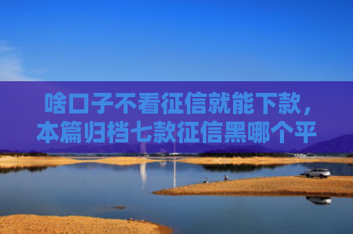啥口子不看征信就能下款，本篇归档七款征信黑哪个平台能下款呢