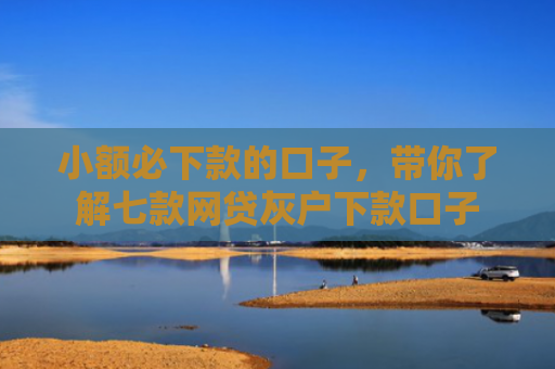 小额必下款的口子，带你了解七款网贷灰户下款口子