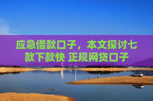 应急借款口子，本文探讨七款下款快 正规网贷口子