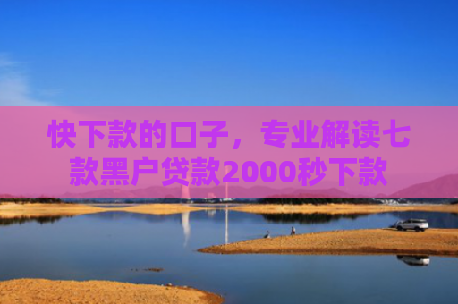 快下款的口子，专业解读七款黑户贷款2000秒下款