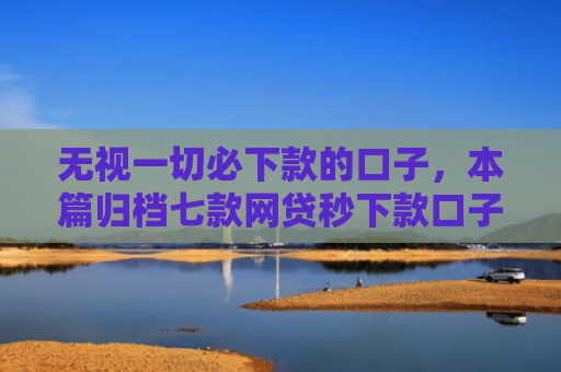 无视一切必下款的口子，本篇归档七款网贷秒下款口子