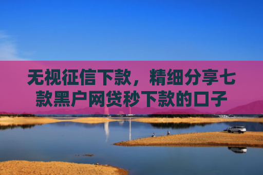 无视征信下款，精细分享七款黑户网贷秒下款的口子