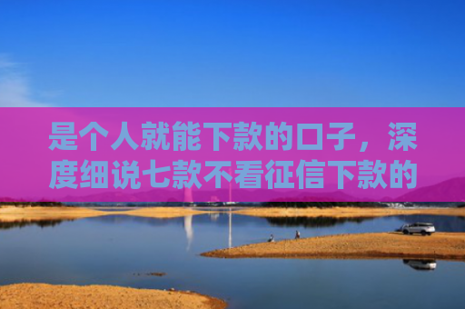 是个人就能下款的口子，深度细说七款不看征信下款的小额贷款