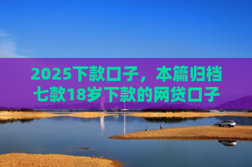 2025下款口子，本篇归档七款18岁下款的网贷口子