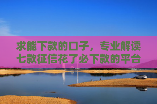 求能下款的口子，专业解读七款征信花了必下款的平台