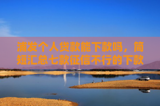 浦发个人贷款能下款吗，简短汇总七款征信不行的下款平台
