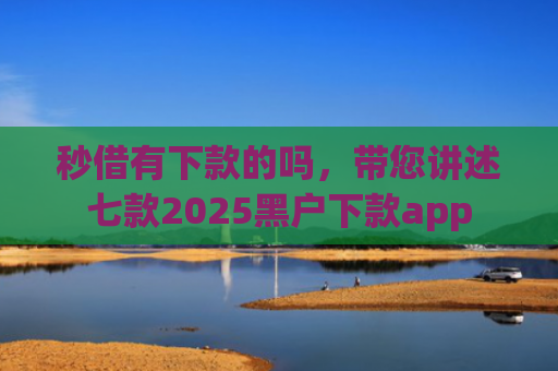 秒借有下款的吗，带您讲述七款2025黑户下款app
