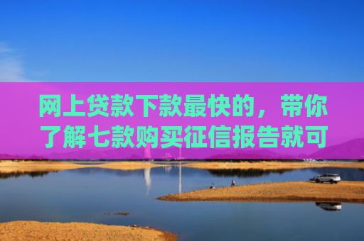 网上贷款下款最快的，带你了解七款购买征信报告就可以下款的app