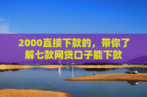 2000直接下款的，带你了解七款网贷口子能下款
