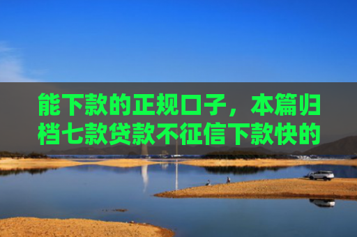能下款的正规口子，本篇归档七款贷款不征信下款快的平台