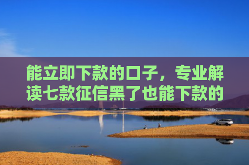 能立即下款的口子，专业解读七款征信黑了也能下款的网贷