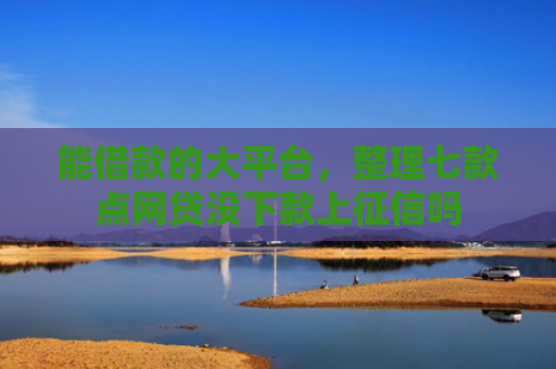 能借款的大平台，整理七款点网贷没下款上征信吗