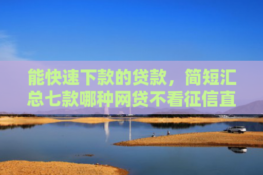 能快速下款的贷款，简短汇总七款哪种网贷不看征信直接下款