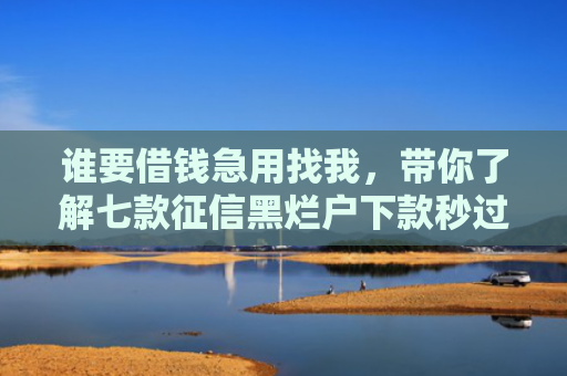 谁要借钱急用找我，带你了解七款征信黑烂户下款秒过平台