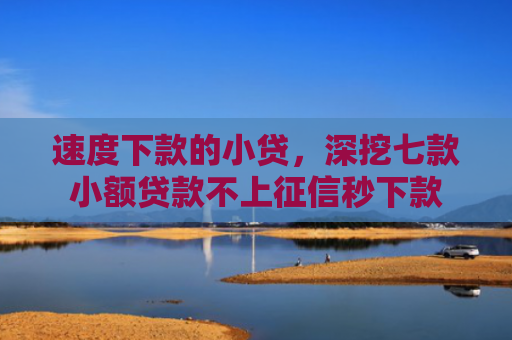 速度下款的小贷，深挖七款小额贷款不上征信秒下款