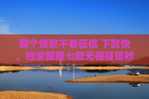 那个贷款不看征信 下款快，独家整理七款无视征信秒下款的网贷