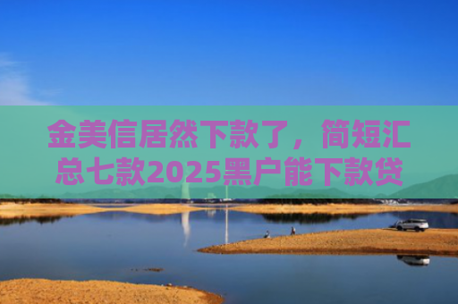 金美信居然下款了，简短汇总七款2025黑户能下款贷款
