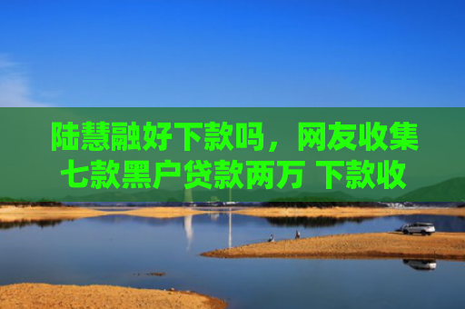 陆慧融好下款吗，网友收集七款黑户贷款两万 下款收费
